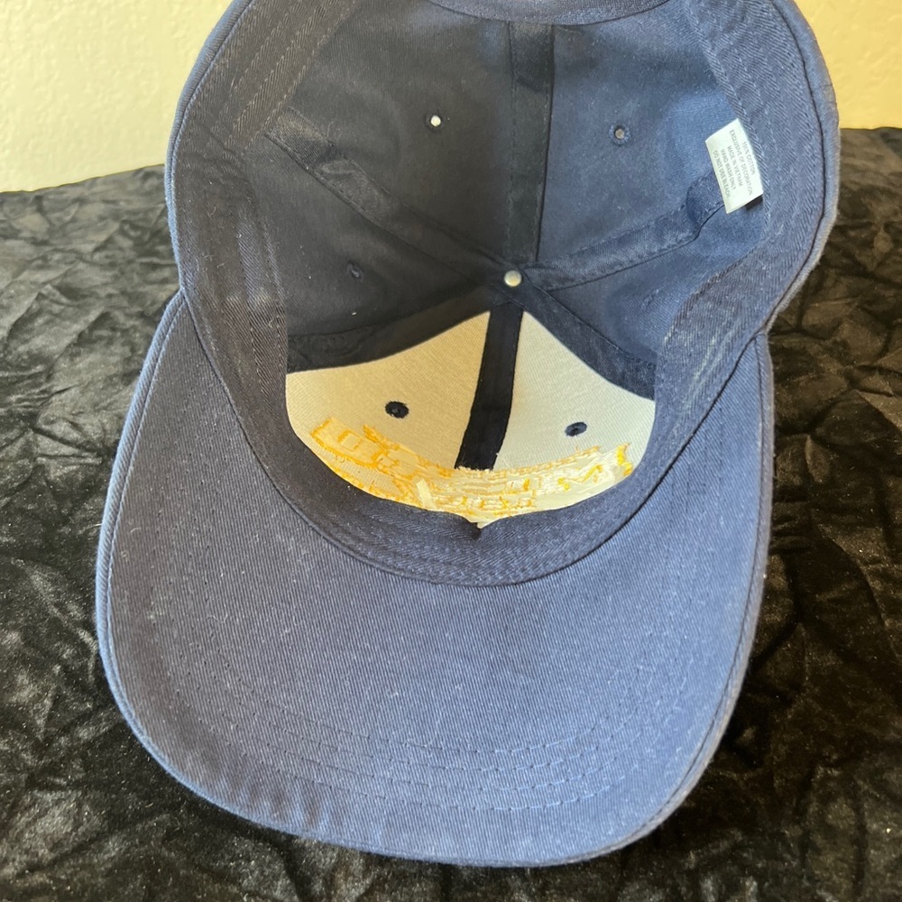 Property Of MCRD Baseball Cap 1957 San Diego Navy Blue Gold Stitching Snap Back - Picture 6 of 10